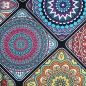 Preview: Dekostoff Panama Mandalas bunt